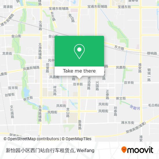 新怡园小区西门站自行车租赁点 map