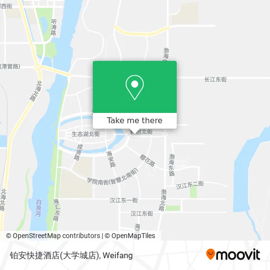 铂安快捷酒店(大学城店) map