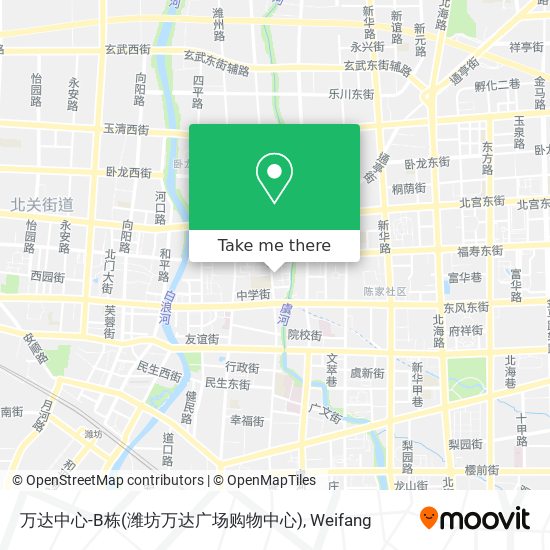 万达中心-B栋(潍坊万达广场购物中心) map