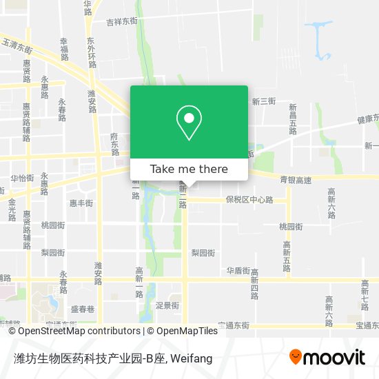 潍坊生物医药科技产业园-B座 map