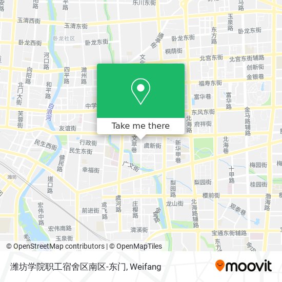 潍坊学院职工宿舍区南区-东门 map