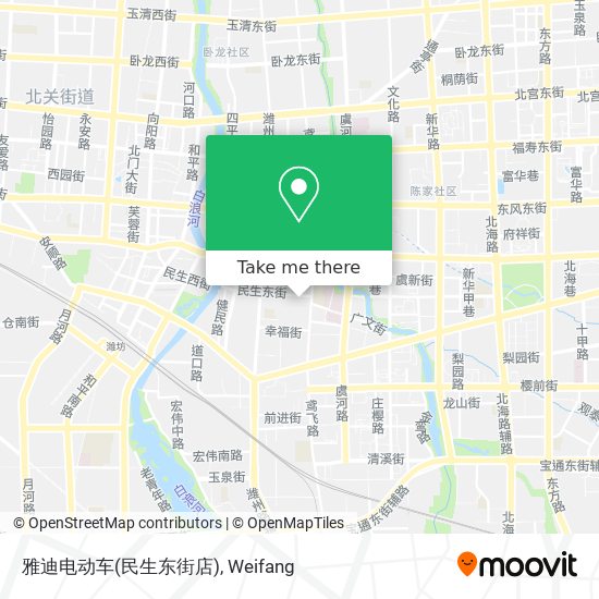 雅迪电动车(民生东街店) map