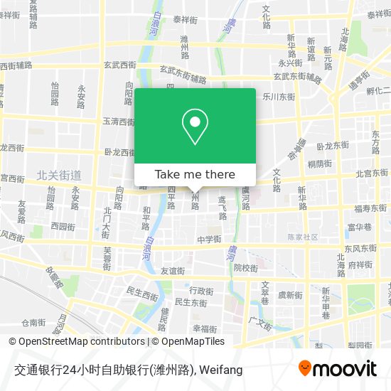 交通银行24小时自助银行(潍州路) map