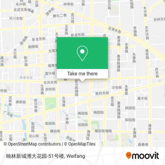 翰林新城潍大花园-51号楼 map