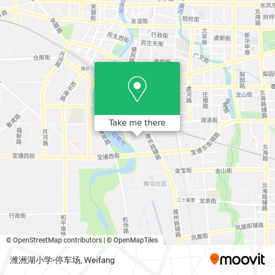 潍洲湖小学-停车场 map