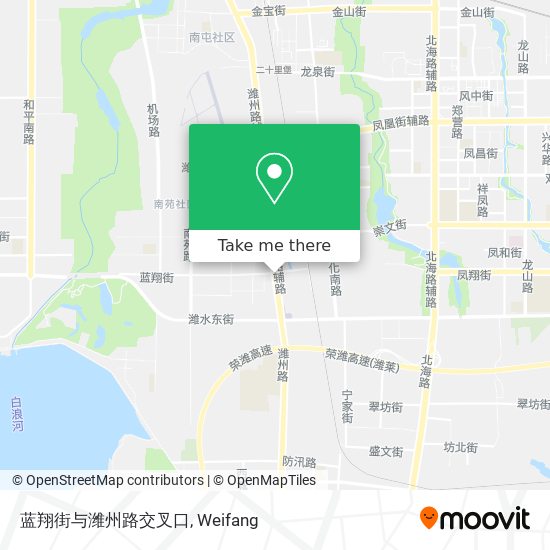 蓝翔街与潍州路交叉口 map