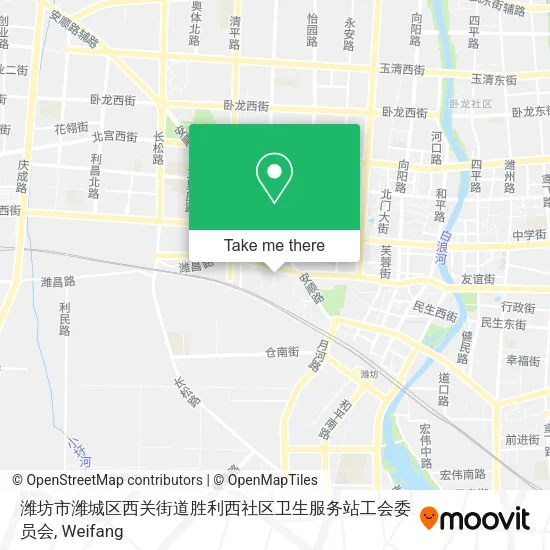 潍坊市潍城区西关街道胜利西社区卫生服务站工会委员会 map