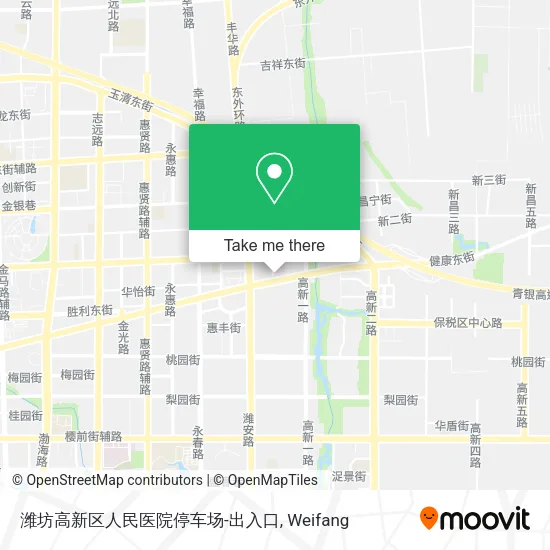 潍坊高新区人民医院停车场-出入口 map
