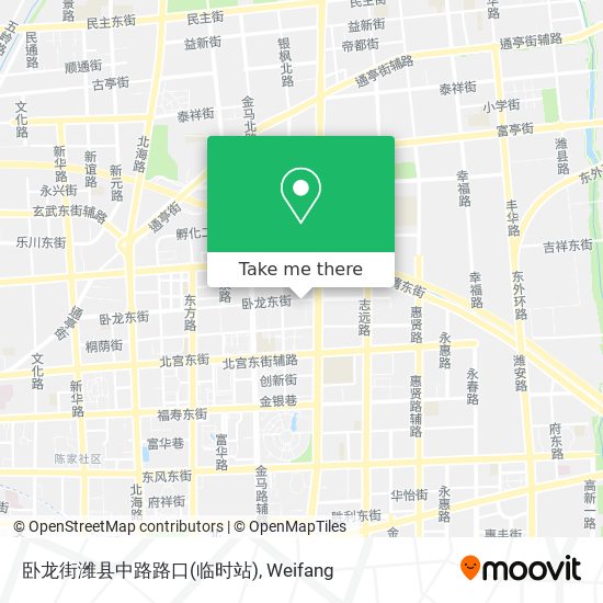 卧龙街潍县中路路口(临时站) map