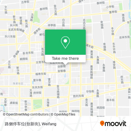 路侧停车位(创新街) map