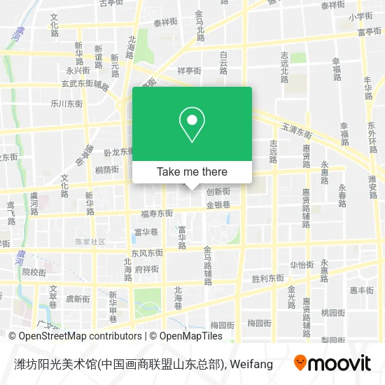 潍坊阳光美术馆(中国画商联盟山东总部) map