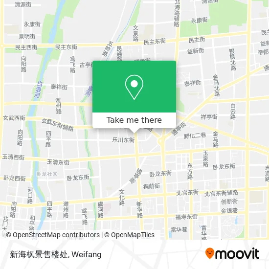 新海枫景售楼处 map