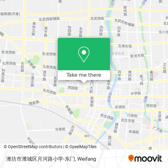 潍坊市潍城区月河路小学-东门 map