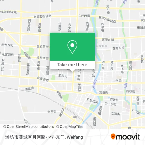 潍坊市潍城区月河路小学-东门 map