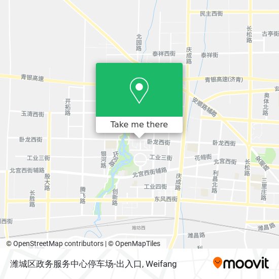 潍城区政务服务中心停车场-出入口 map