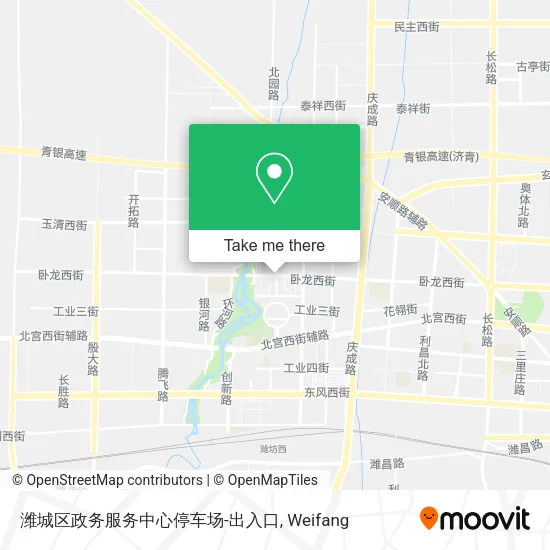 潍城区政务服务中心停车场-出入口 map