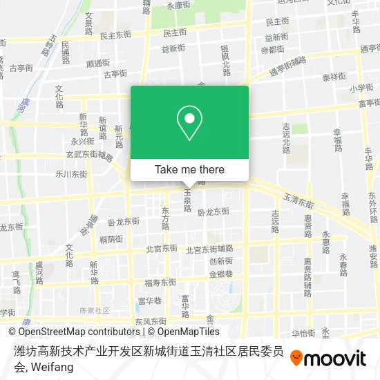 潍坊高新技术产业开发区新城街道玉清社区居民委员会 map
