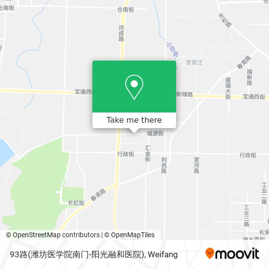 93路(潍坊医学院南门-阳光融和医院) map