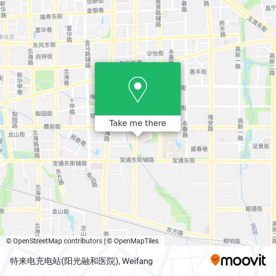 特来电充电站(阳光融和医院) map