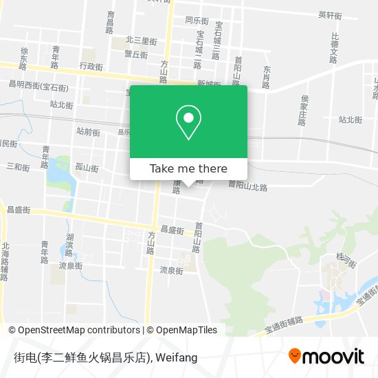 街电(李二鲜鱼火锅昌乐店) map