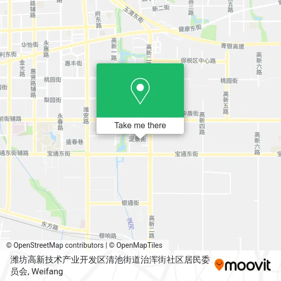 潍坊高新技术产业开发区清池街道治浑街社区居民委员会 map