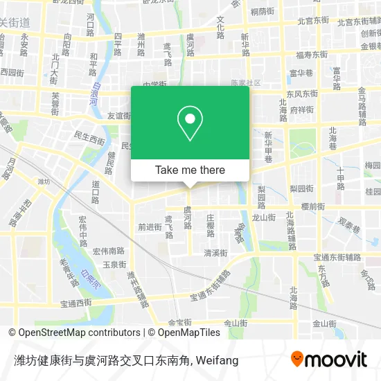 潍坊健康街与虞河路交叉口东南角 map