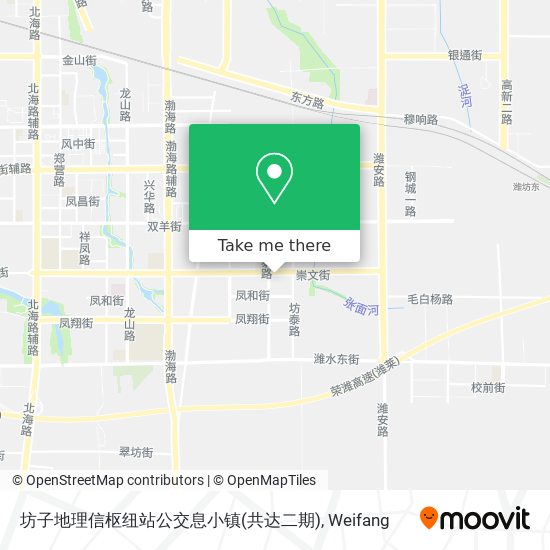 坊子地理信枢纽站公交息小镇(共达二期) map