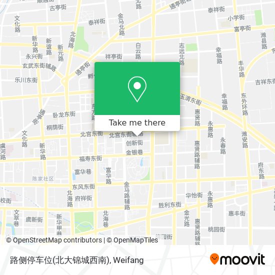 路侧停车位(北大锦城西南) map