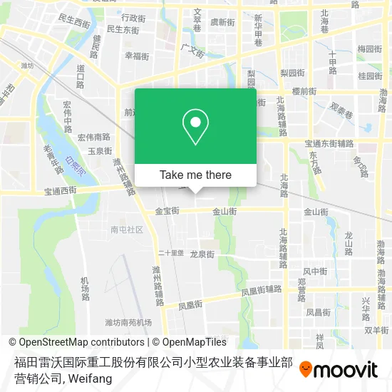 福田雷沃国际重工股份有限公司小型农业装备事业部营销公司 map