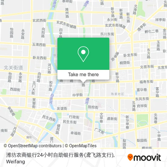 潍坊农商银行24小时自助银行服务(鸢飞路支行) map