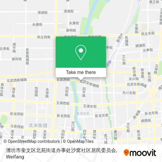 潍坊市奎文区北苑街道办事处沙窝社区居民委员会 map