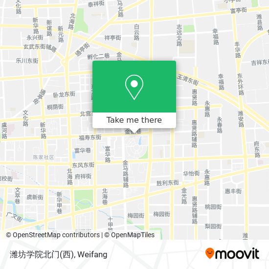 潍坊学院北门(西) map