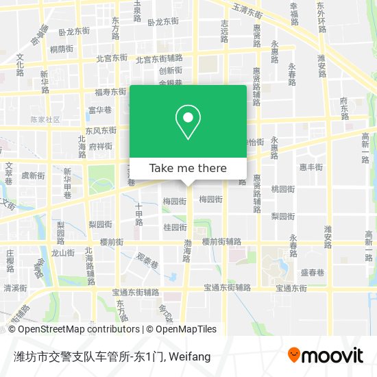潍坊市交警支队车管所-东1门 map