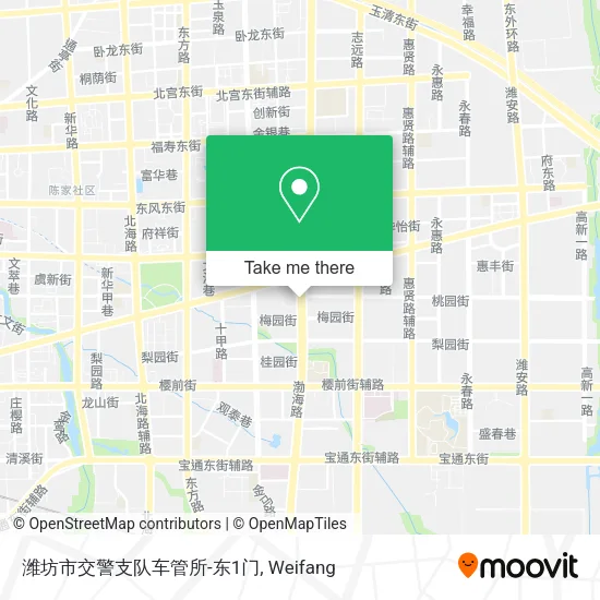 潍坊市交警支队车管所-东1门 map