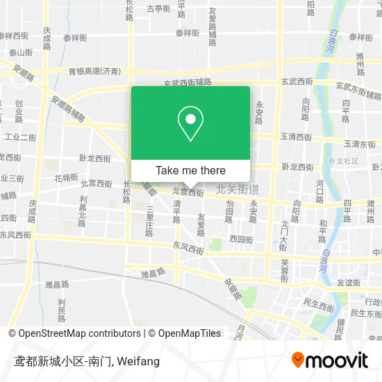 鸢都新城小区-南门 map