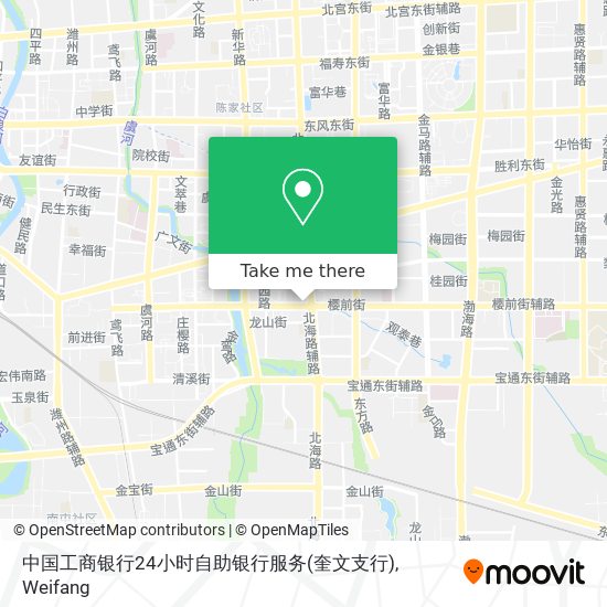 中国工商银行24小时自助银行服务(奎文支行) map