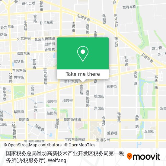 国家税务总局潍坊高新技术产业开发区税务局第一税务所(办税服务厅) map