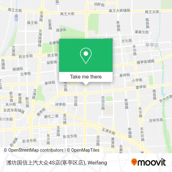 潍坊国信上汽大众4S店(寒亭区店) map