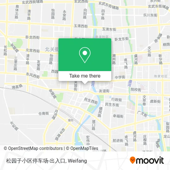 松园子小区停车场-出入口 map