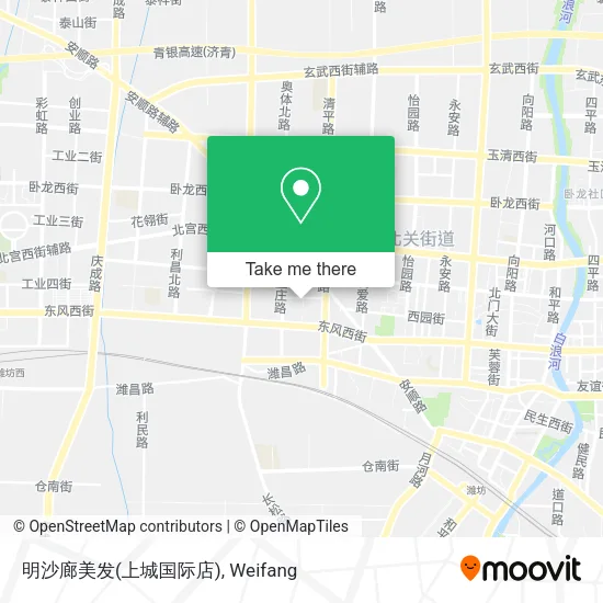 明沙廊美发(上城国际店) map