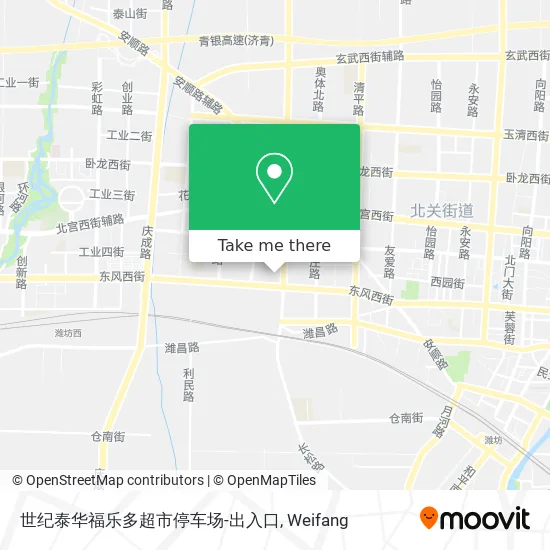 世纪泰华福乐多超市停车场-出入口 map