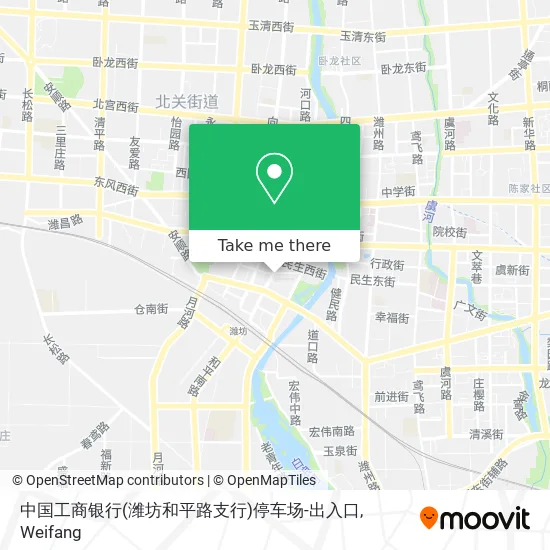 中国工商银行(潍坊和平路支行)停车场-出入口 map