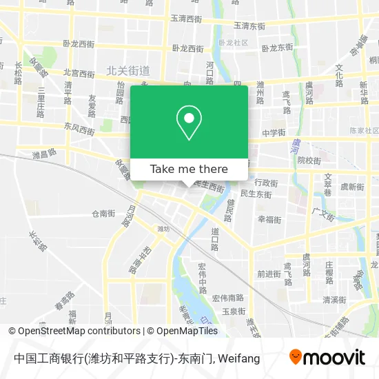 中国工商银行(潍坊和平路支行)-东南门 map