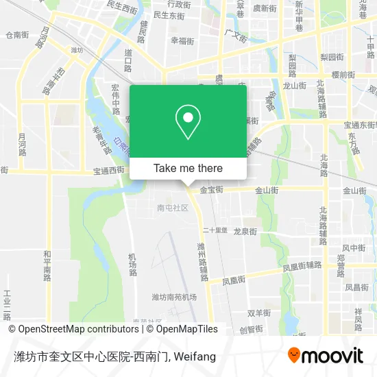 潍坊市奎文区中心医院-西南门 map