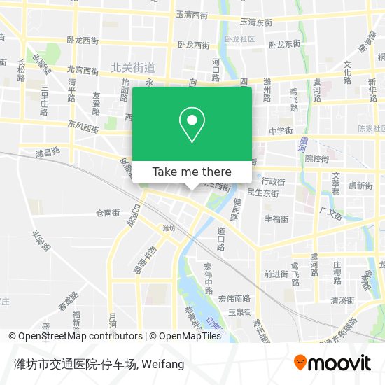 潍坊市交通医院-停车场 map