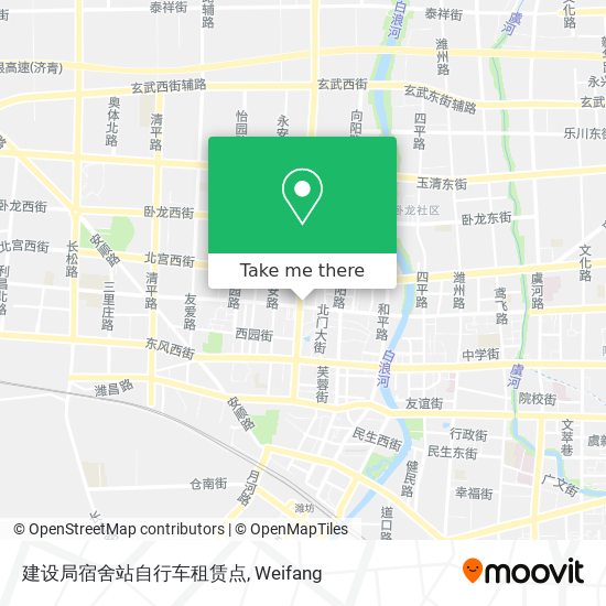 建设局宿舍站自行车租赁点 map