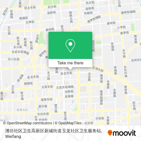 潍坊社区卫生高新区新城街道玉龙社区卫生服务站 map