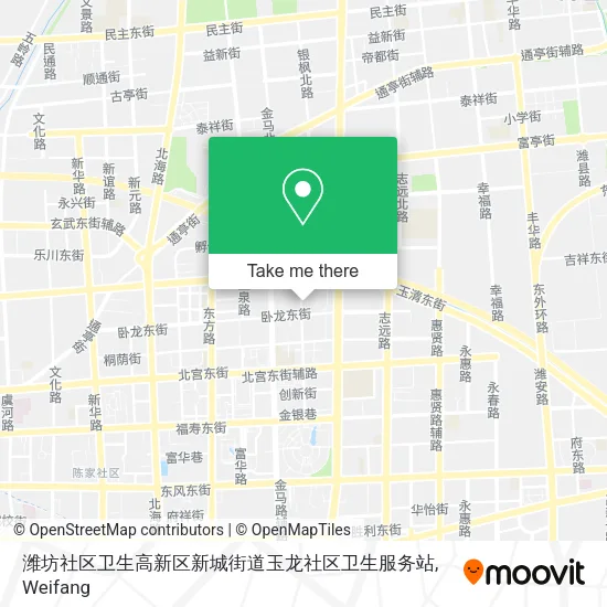 潍坊社区卫生高新区新城街道玉龙社区卫生服务站 map