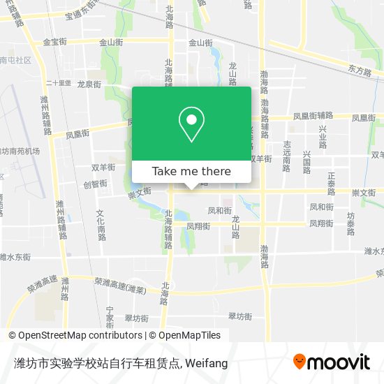 潍坊市实验学校站自行车租赁点 map