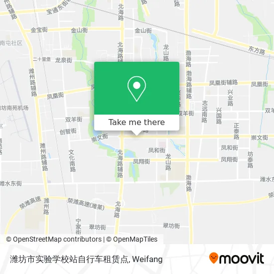 潍坊市实验学校站自行车租赁点 map